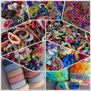 ‼️🚨LAST PACK! 100 Hair Scrunchies Hair Ties Bundle Deal! Wide Variety Set